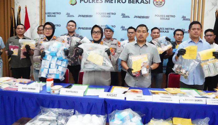 Polres Metro Bekasi Ungkap 47 Kasus Narkotika dan Obat Keras Ilegal, Selamatkan Ribuan Jiwa
