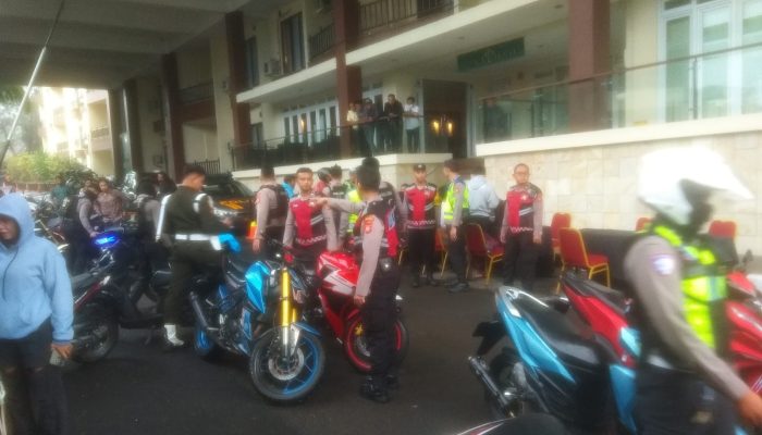 Razia Gabungan Polres Cianjur Sikat Knalpot Brong di Puncak, 132 Motor Diamankan