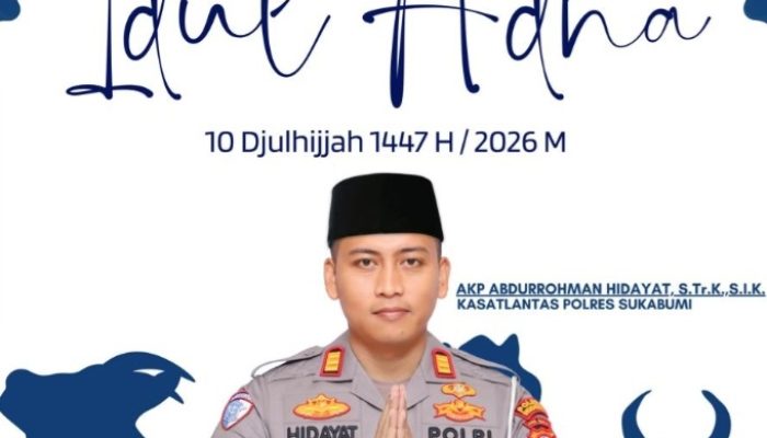 Satlantas Polres Sukabumi Tebar Pesan Damai di Hari Raya Idul Adha 1447 H