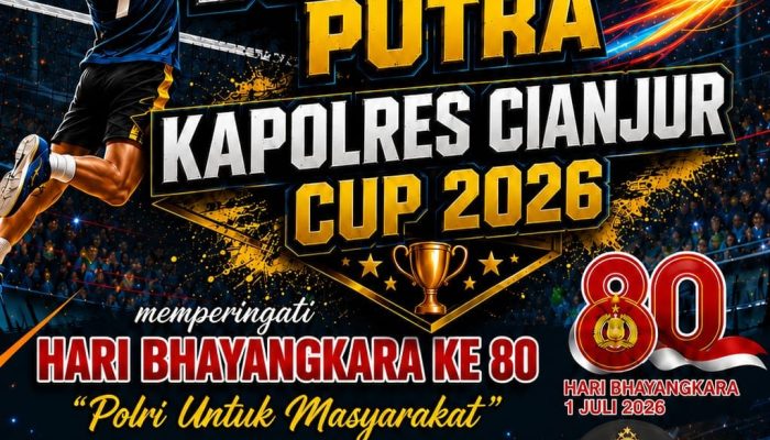 Hari Bhayangkara ke-80, Turnamen Voli Kapolres Cianjur Cup 2026 Jadi Ajang Sportivitas dan Pembinaan Atlet